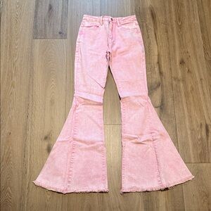 Pink Flare & Wide Leg Jeans